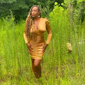 Bronze Goddess dress